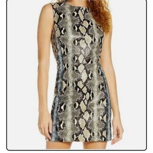 French Connection Snakeskin Print Mini Dress